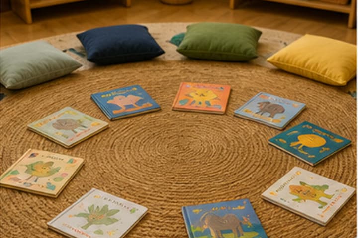 A still life representing circle & story time