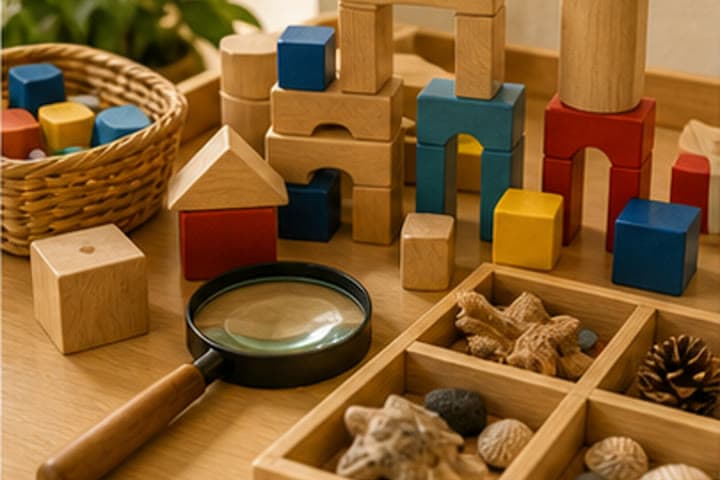 A still life representing learning through play & inquiry